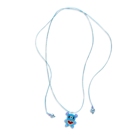 🧸‧₊˚ 爱心熊项链 ꒰ 💙 ꒱