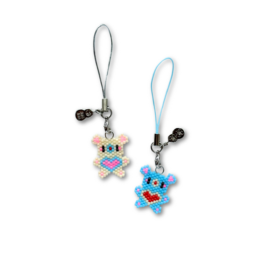 🧸‧₊˚ 爱心熊吊饰 ꒰ 💙 ꒱