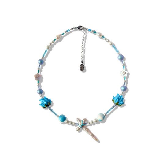 ❄️  双生蓝莲花项链  ₊°。❆