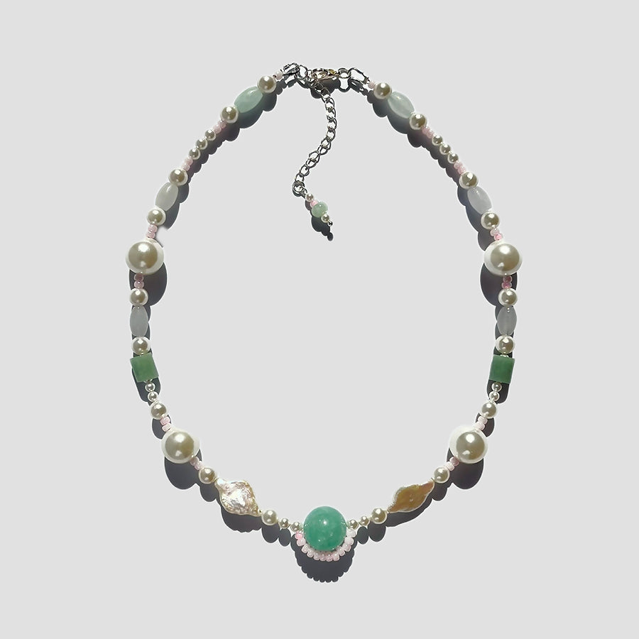 ✿ Jade Flower Goddess Necklace