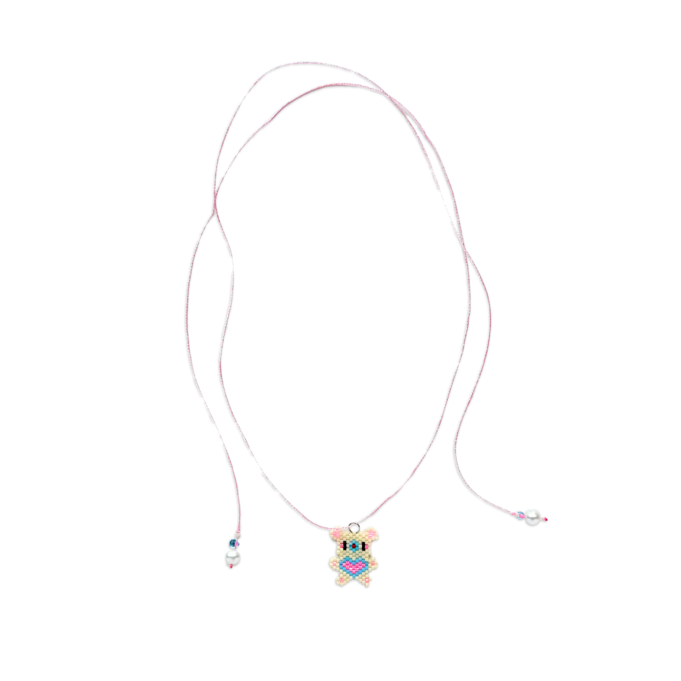 🧸‧₊˚ Love Bear Necklace ꒰ 🤍 ꒱