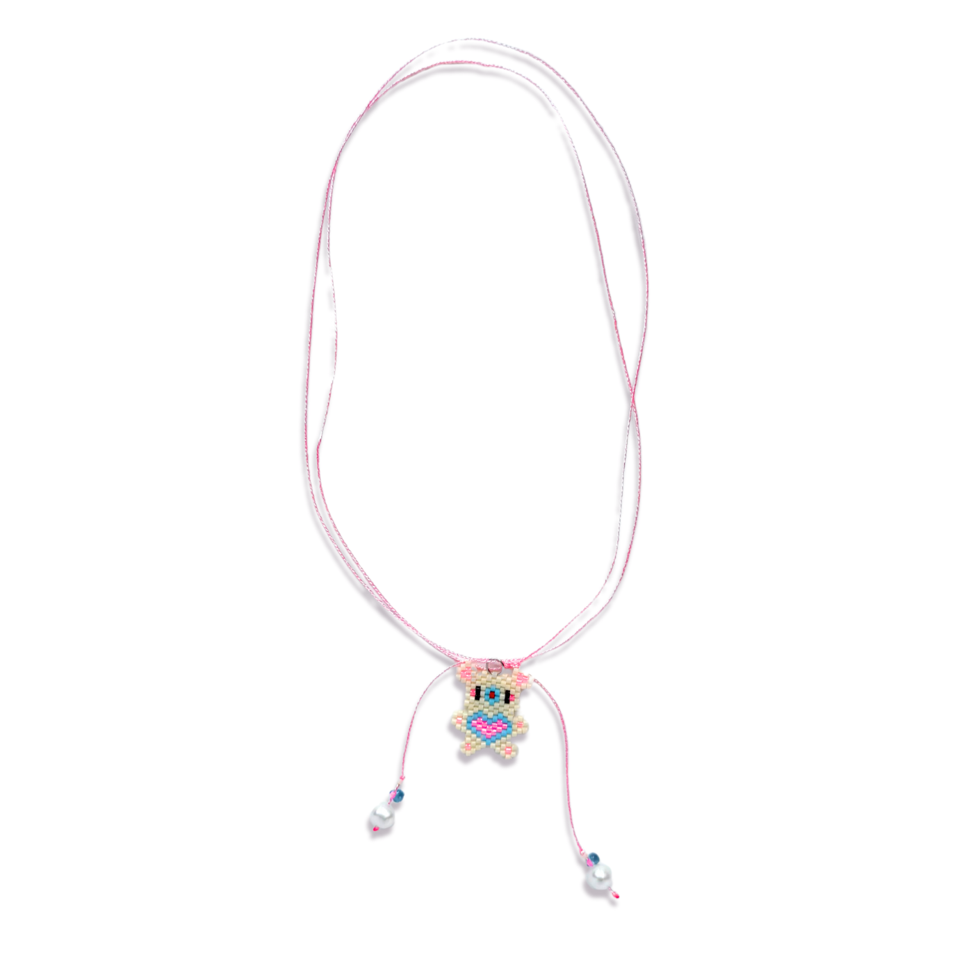 🧸‧₊˚ Love Bear Necklace ꒰ 🤍 ꒱