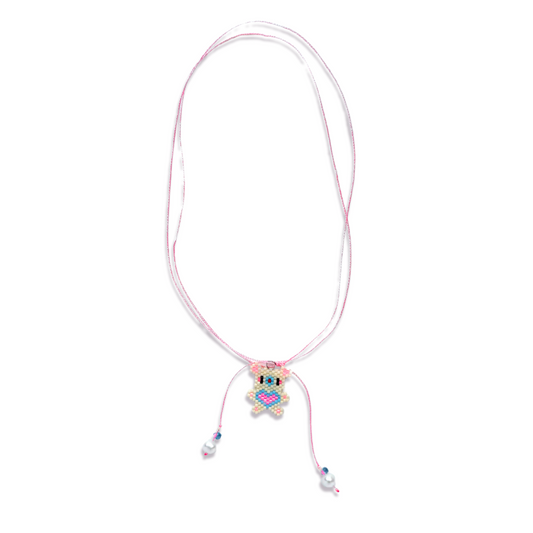 🧸‧₊˚ 爱心熊项链 ꒰ 🤍 ꒱