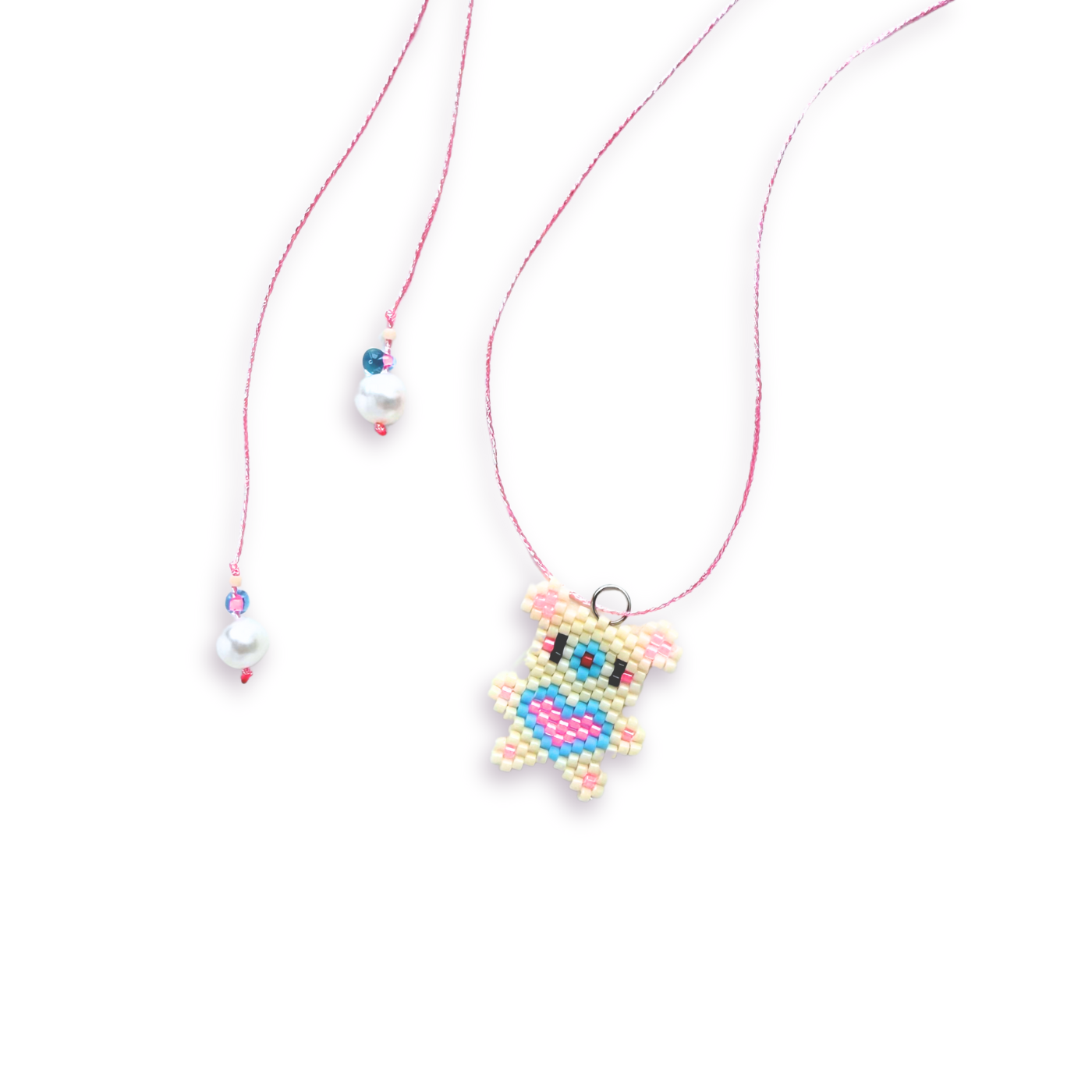 🧸‧₊˚ Love Bear Necklace ꒰ 🤍 ꒱