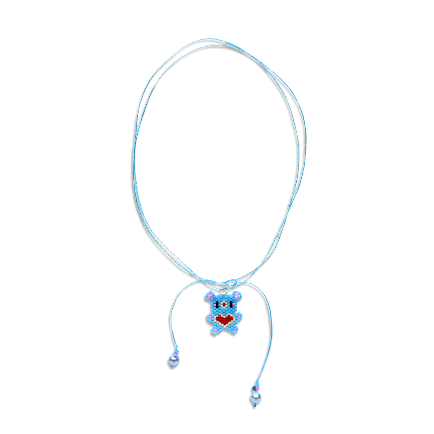 🧸‧₊˚ Love Bear Necklace ꒰ 💙 ꒱