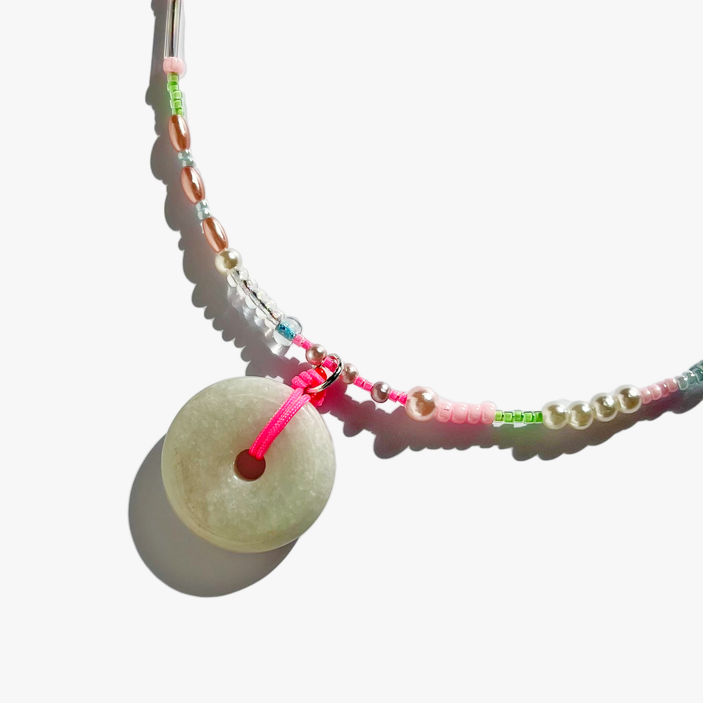 🍭 Cotton Candy Jade Necklace