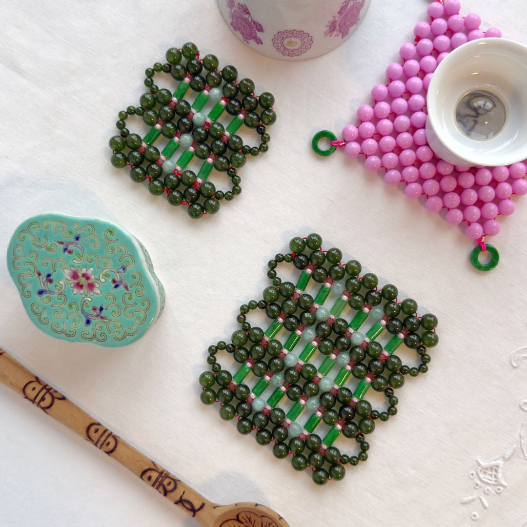 Jade Abacus Coaster 🍵 玉算盤