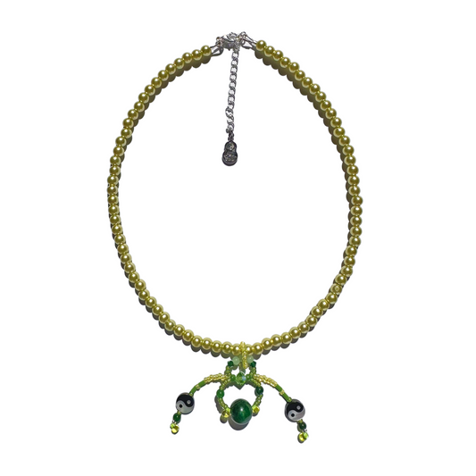 💚 阴阳兰花项链