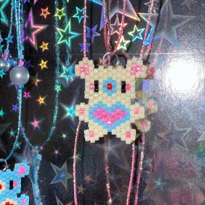 🧸‧₊˚ 爱心熊项链 ꒰ 🤍 ꒱