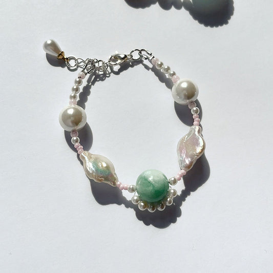 ✿ Jade Flower Goddess Bracelet