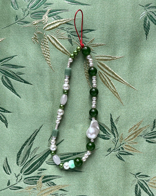 Jade Oyster Pearl Phone charm