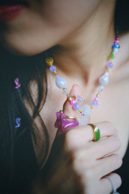 🍄 Psychedelic Garden Necklace 🌈✨