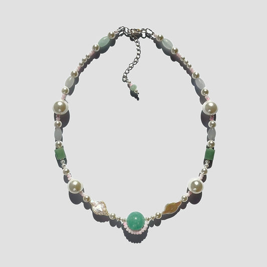 ✿ Jade Flower Goddess Necklace