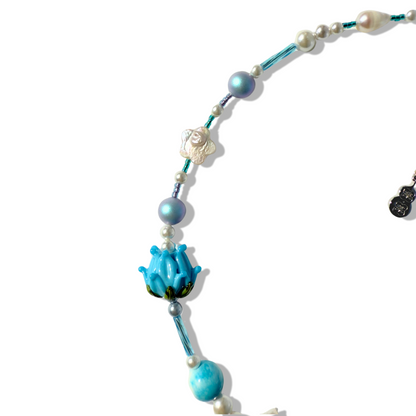 ❄️ Frosted Lotus Necklace ₊°｡❆