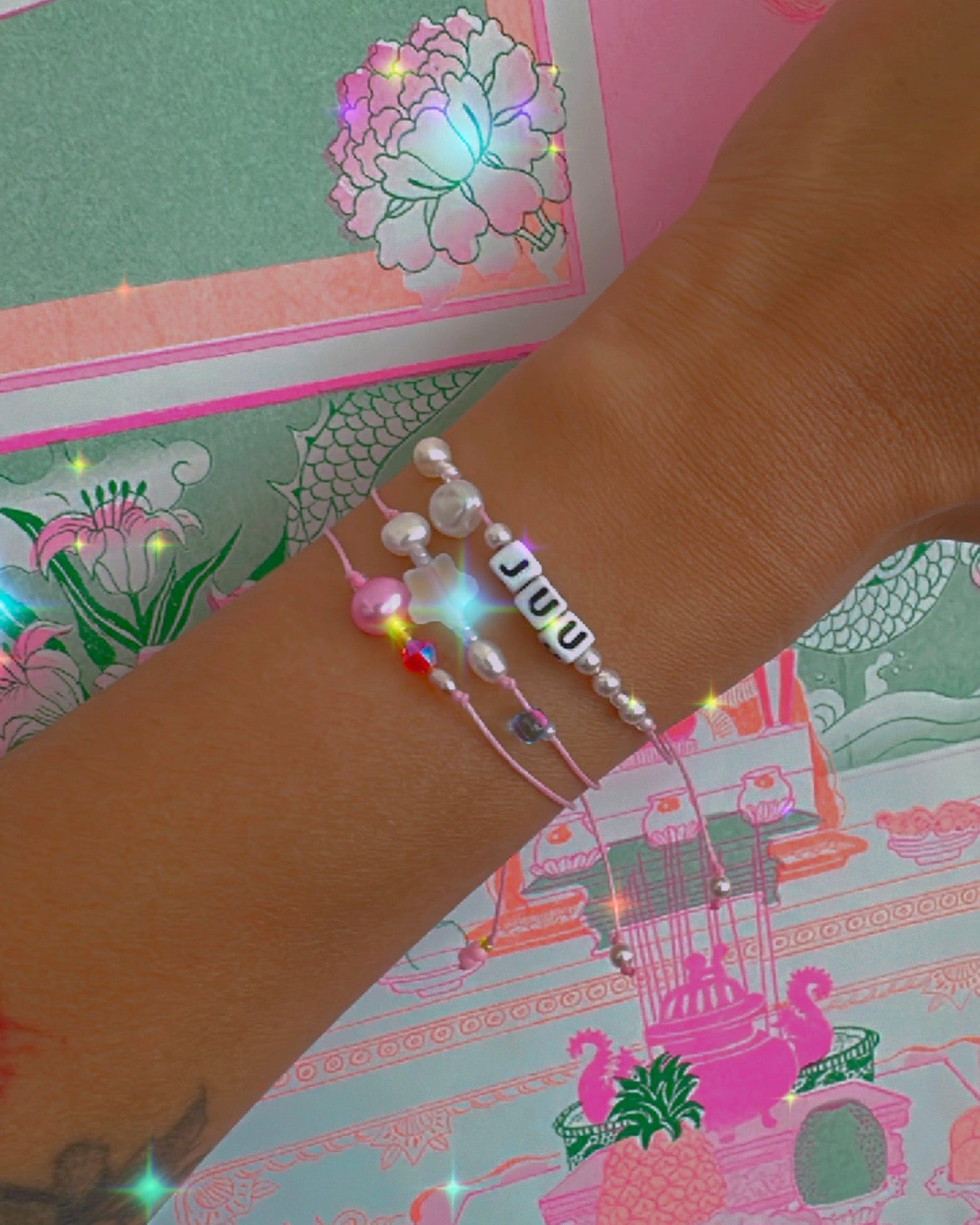 宇宙水晶手繩 ☽.𖥔 ݁ ˖