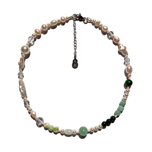 如花似玉 Jade Oyster Pearl Necklace