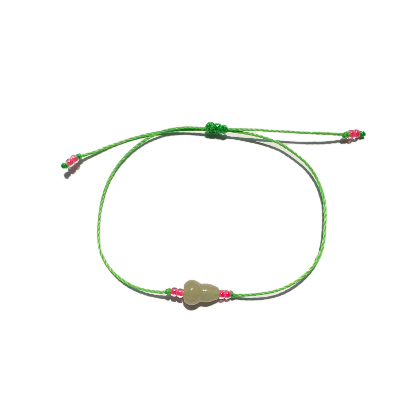 🎋 Jade Wulou Green Cord Bracelet